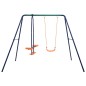 vidaXL Juego de columpios con 3 asientos acero vidaXL Juego de columpios con 3 asientos acero