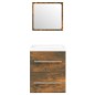 vidaXL Mueble de baño con lavabo madera contrachapada roble ahumado vidaXL Mueble de baño con lavabo madera contrachapada roble ahumado