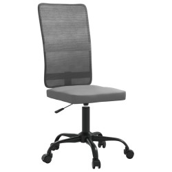 vidaXL Silla de oficina regulable en altura tela de malla gris