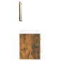 vidaXL Mueble de baño con lavabo madera contrachapada roble ahumado vidaXL Mueble de baño con lavabo madera contrachapada roble ahumado