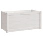 vidaXL Jardineras de madera maciza de pino blanco 2 uds 100x50x50 cm