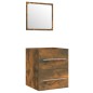 vidaXL Mueble de baño con lavabo madera contrachapada roble ahumado vidaXL Mueble de baño con lavabo madera contrachapada roble ahumado
