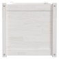 vidaXL Jardineras de madera maciza de pino blanco 2 uds 100x50x50 cm