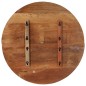 vidaXL Tablero de mesa redonda 70 cm 25-27 mm madera maciza reciclada