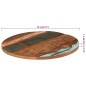 vidaXL Tablero de mesa redonda 70 cm 25-27 mm madera maciza reciclada