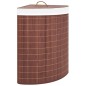 vidaXL Cesto para la ropa sucia de esquina bambú marrón 60 L vidaXL Cesto para la ropa sucia de esquina bambú marrón 60 L