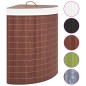 vidaXL Cesto para la ropa sucia de esquina bambú marrón 60 L vidaXL Cesto para la ropa sucia de esquina bambú marrón 60 L