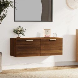 vidaXL Armario pared madera contrachapada marrón roble 100x36,5x35 cm