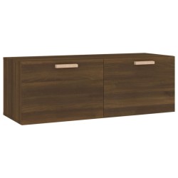 vidaXL Armario pared madera contrachapada marrón roble 100x36,5x35 cm