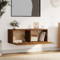vidaXL Armario pared madera contrachapada marrón roble 100x36,5x35 cm vidaXL Armario pared madera contrachapada marrón roble 100x36,5x35 cm