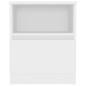vidaXL Mesitas de noche 2 uds madera contrachapada blanco 40x40x50 cm vidaXL Mesitas de noche 2 uds madera contrachapada blanco 40x40x50 cm