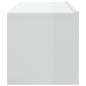 vidaXL Muebles de TV 4 piezas blanco brillante 100x30x30 cm