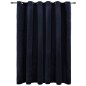 vidaXL Cortina opaca con anillas de metal terciopelo negro 290x245 cm vidaXL Cortina opaca con anillas de metal terciopelo negro 290x245 cm
