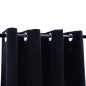 vidaXL Cortina opaca con anillas de metal terciopelo negro 290x245 cm vidaXL Cortina opaca con anillas de metal terciopelo negro 290x245 cm