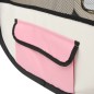 vidaXL Parque de perros plegable y bolsa transporte rosa 110x110x58cm vidaXL Parque de perros plegable y bolsa transporte rosa 110x110x58cm