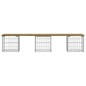 vidaXL Banco jardín diseño gaviones madera pino impregnada 203x44x42cm vidaXL Banco jardín diseño gaviones madera pino impregnada 203x44x42cm