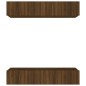 vidaXL Muebles TV 4 uds madera contrachapada marrón roble 80x30x30 cm