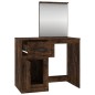 vidaXL Tocador y espejo madera contrachapada roble humo 90x50x132,5 cm vidaXL Tocador y espejo madera contrachapada roble humo 90x50x132,5 cm