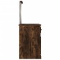 vidaXL Tocador y espejo madera contrachapada roble humo 90x50x132,5 cm vidaXL Tocador y espejo madera contrachapada roble humo 90x50x132,5 cm