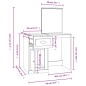vidaXL Tocador y espejo madera contrachapada roble humo 90x50x132,5 cm vidaXL Tocador y espejo madera contrachapada roble humo 90x50x132,5 cm