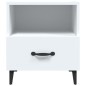 vidaXL Mesita de noche madera contrachapada blanco vidaXL Mesita de noche madera contrachapada blanco
