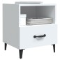 vidaXL Mesita de noche madera contrachapada blanco vidaXL Mesita de noche madera contrachapada blanco