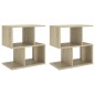 vidaXL Mesitas de noche 2 uds contrachapada roble Sonoma 50x30x51,5cm