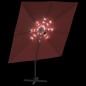 vidaXL Sombrilla voladiza con LEDs terracota 400x300 cm vidaXL Sombrilla voladiza con LEDs terracota 400x300 cm