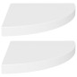 vidaXL Estantes flotantes de esquina 2 uds MDF blanco 35x35x3,8 cm