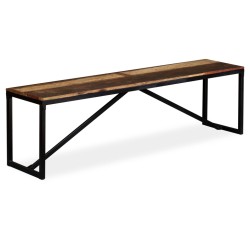 vidaXL Banco de madera maciza reciclada 160x35x45 cm
