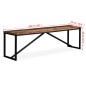 vidaXL Banco de madera maciza reciclada 160x35x45 cm vidaXL Banco de madera maciza reciclada 160x35x45 cm