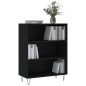 vidaXL Estantería madera de ingeniería negro 69,5x32,5x90 cm vidaXL Estantería madera de ingeniería negro 69,5x32,5x90 cm