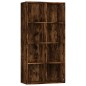 vidaXL Estantería/Aparador contrachapada roble ahumado 66x30x130 cm