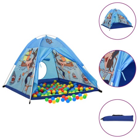 vidaXL Tienda de juegos para niños azul 120x120x90 cm