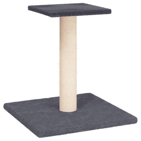 vidaXL Poste rascador para gatos con plataforma gris oscuro 38 cm