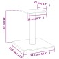 vidaXL Poste rascador para gatos con plataforma gris oscuro 38 cm vidaXL Poste rascador para gatos con plataforma gris oscuro 38 cm