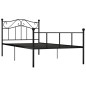 vidaXL Estructura de cama de metal negro 100x200 cm