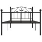 vidaXL Estructura de cama de metal negro 100x200 cm