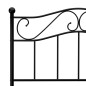 vidaXL Estructura de cama de metal negro 100x200 cm