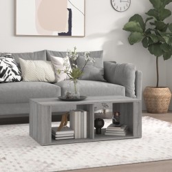 vidaXL Mesa de centro madera contrachapada gris Sonoma 100x50x36 cm