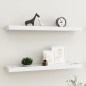 vidaXL Estantes de pared Loggia 2 uds blanco MDF 80x15x4 cm vidaXL Estantes de pared Loggia 2 uds blanco MDF 80x15x4 cm
