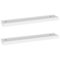 vidaXL Estantes de pared Loggia 2 uds blanco MDF 80x15x4 cm