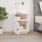 vidaXL Mesita de noche madera maciza de pino blanco 40x34x55 cm vidaXL Mesita de noche madera maciza de pino blanco 40x34x55 cm