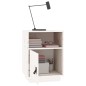vidaXL Mesita de noche madera maciza de pino blanco 40x34x55 cm vidaXL Mesita de noche madera maciza de pino blanco 40x34x55 cm