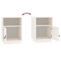 vidaXL Mesita de noche madera maciza de pino blanco 40x34x55 cm vidaXL Mesita de noche madera maciza de pino blanco 40x34x55 cm