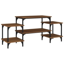 vidaXL Mueble para TV madera contrachapada roble marrón 117x35x52 cm