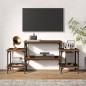 vidaXL Mueble para TV madera contrachapada roble marrón 117x35x52 cm vidaXL Mueble para TV madera contrachapada roble marrón 117x35x52 cm
