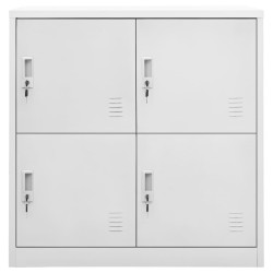 vidaXL Armario taquilla de acero gris claro 90x45x92,5 cm