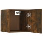 vidaXL Set de muebles de TV 8 pzas madera contrachapada roble ahumado