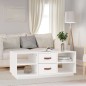 vidaXL Mesa de centro de madera maciza de pino blanco 100x50x41 cm vidaXL Mesa de centro de madera maciza de pino blanco 100x50x41 cm